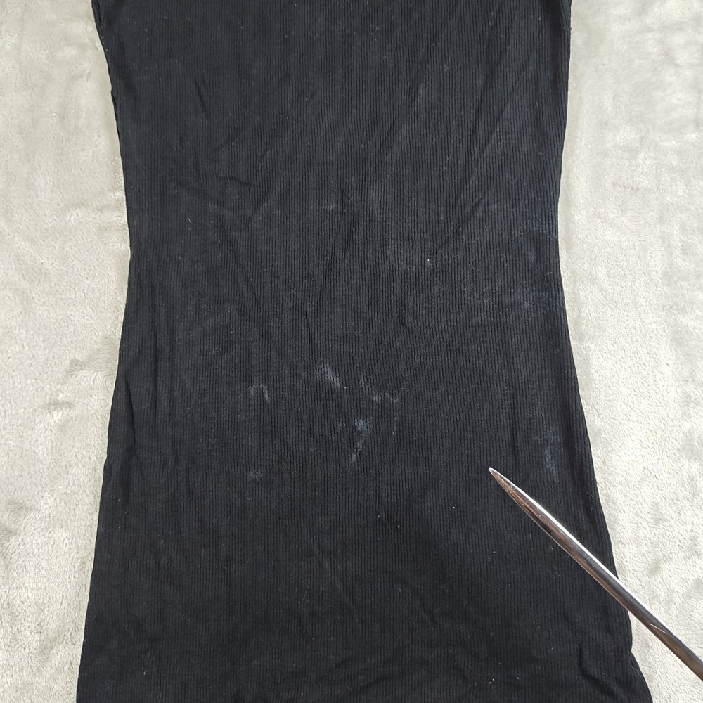 James Perse Tank Top Womens 2 Medium Ribbed Stretch Scoop Neck Distressed USA - Picture 8 of 8